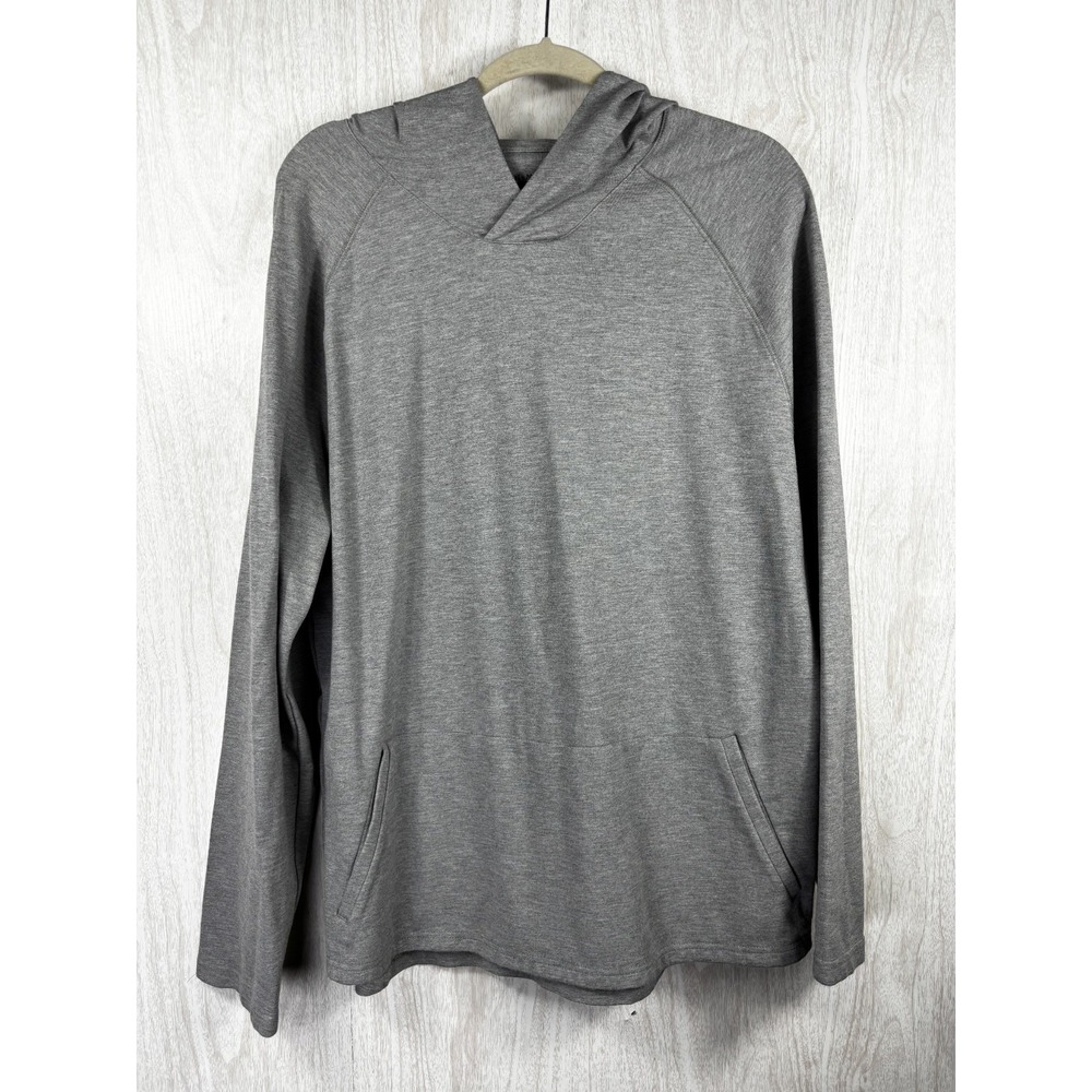 Mizzen+Main ProFlex Hoodie Men L Gray Stretch Golf Performance Athletic Pullover